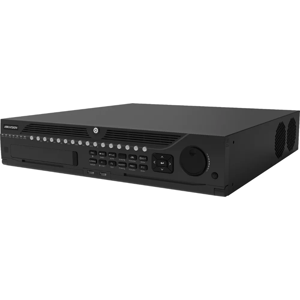 Hikvision NVR de 32 Canales para 8 Discos Duros, max. 48TB, 2x USB 2.0, 2x RJ-45 - DS-9632NI-I8