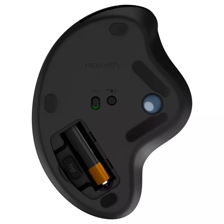 Mouse Logitech Ergo M575 TrackBall, Wireless, Bluetooth, 125Hz, Sensor óptico, Color negro -  910-005869