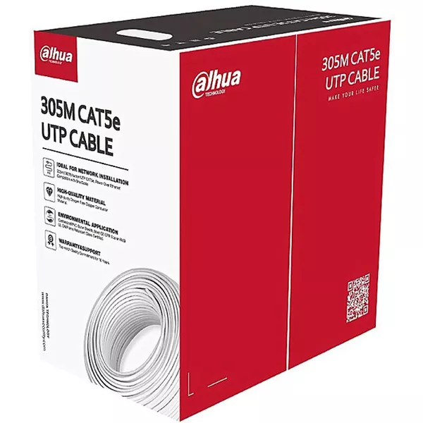 Caja de Cable UTP 305m Cat5e OFC + PVC + retardante de llama CE - DH-PFM920I-5EUN