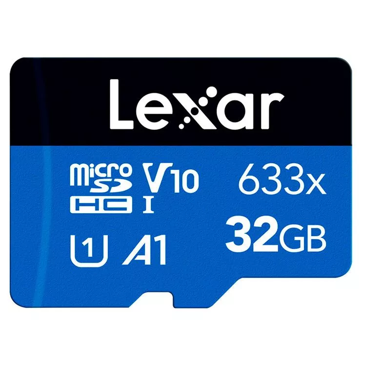 Memoria MicroSD  32GB 633X Lexar Class 10 A1, UHS-I (U1)/ (U3), V10 - LSDMI32GBB633A