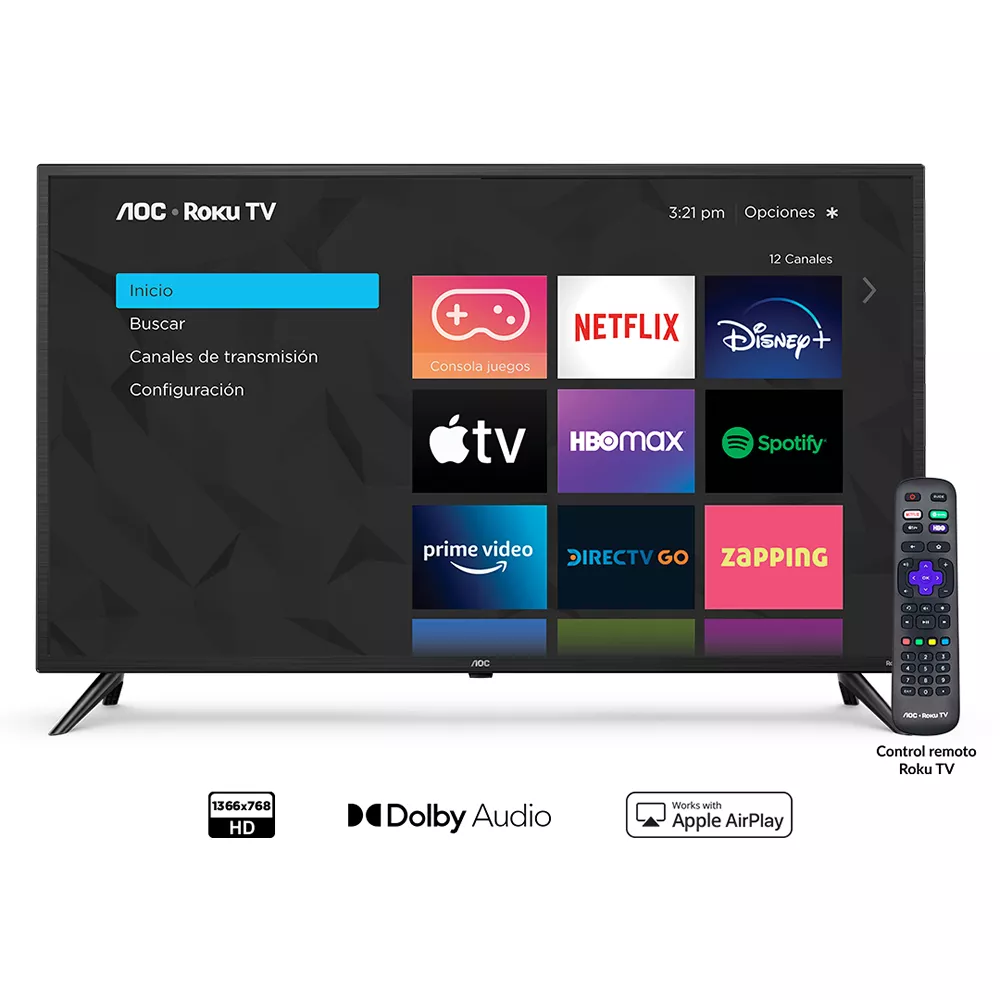 AOC Roku TV LED 32” HD Smart TV - 32S5195