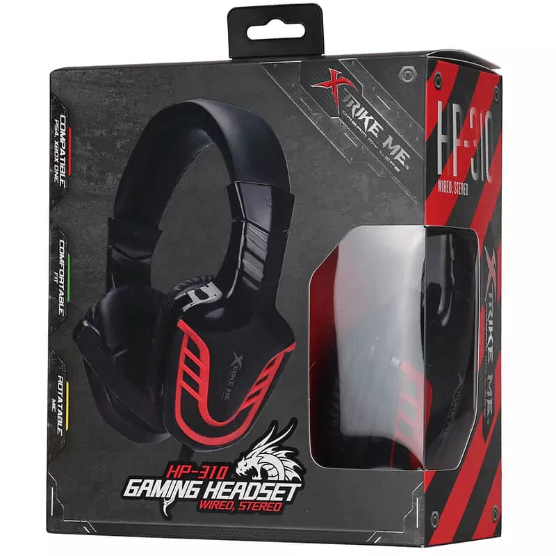 Audifono Gamer XtrikeMe Negro - Rojo - ME HP-310