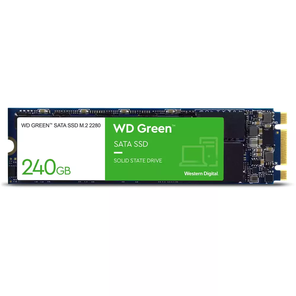 SSD 240GB M.2 2280 WD Green SATA Interno Drive SSD SATA III 6 Gb/s, , Up to 545 MB/s - WDS240G3G0B