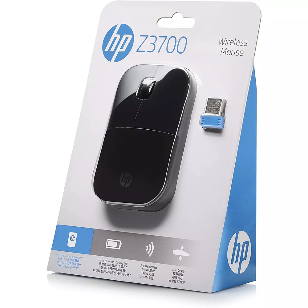 Mouse Inalambrico HP Z3700 Negro 3 Botones - V0L79AA#ABL