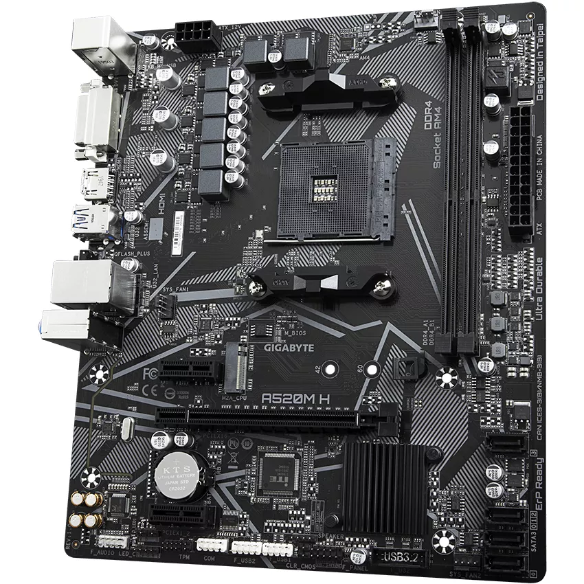 Tarjeta Madre MOTHERBOARD A520M H AMD - SUPPORT 5000 SERIES - Q FLASH PLUS - A520M H