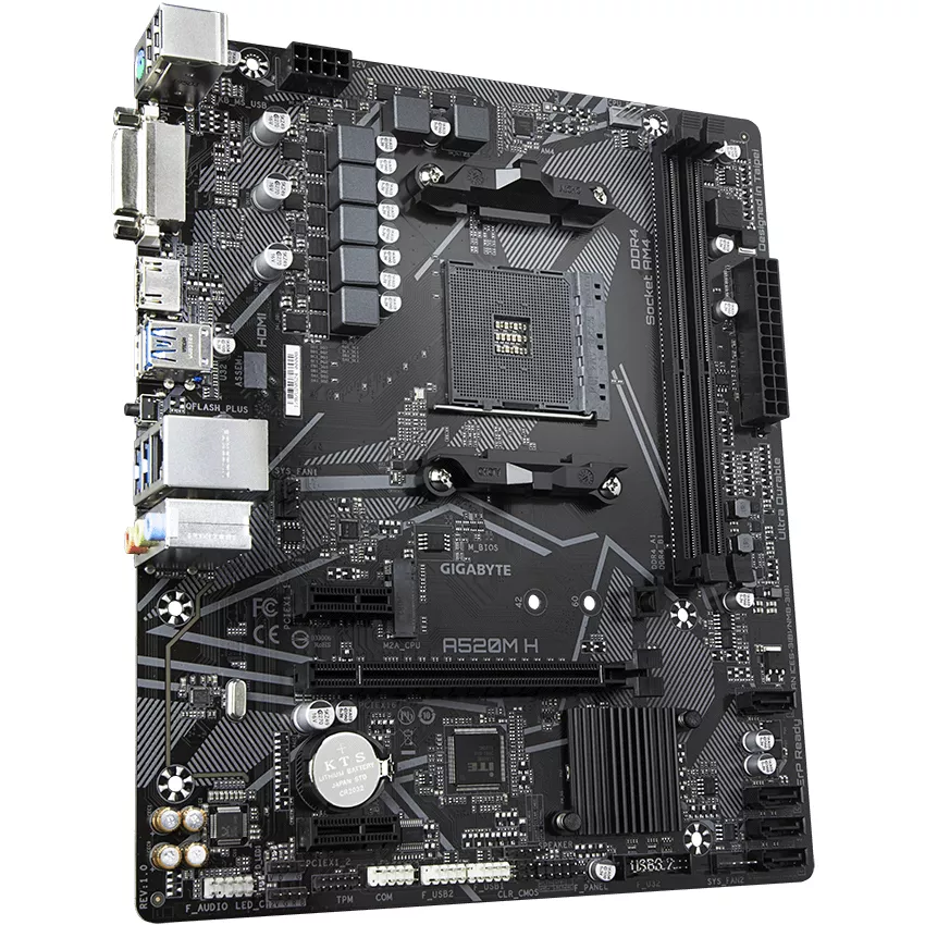 Tarjeta Madre MOTHERBOARD A520M H AMD - SUPPORT 5000 SERIES - Q FLASH PLUS - A520M H