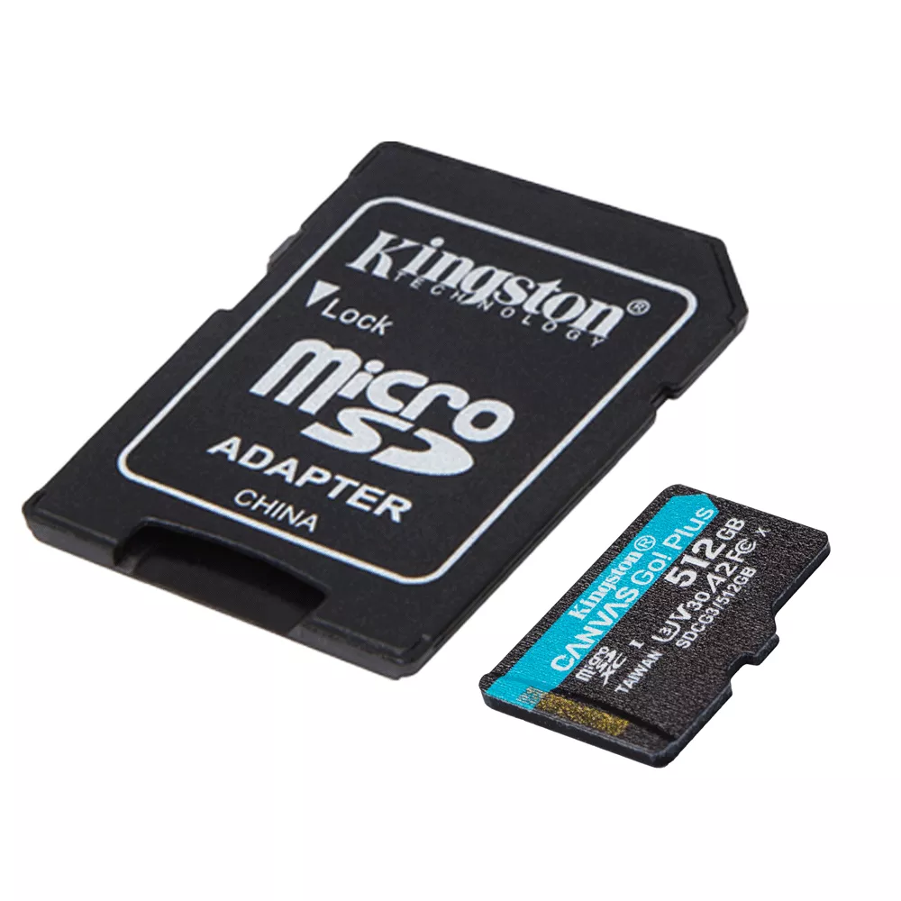 Memoria MicroSD Canvas Go Plus 170/90MB/s Incluye Adaptad - A2 / Video Class V30 / UHS-I U3 / Class10 - SDCG3/512GB