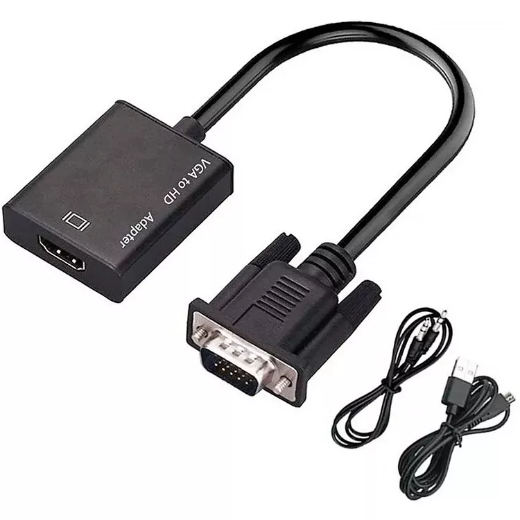 Adaptador VGA Macho a HDMI Hembra  Audio Portable - 602555
