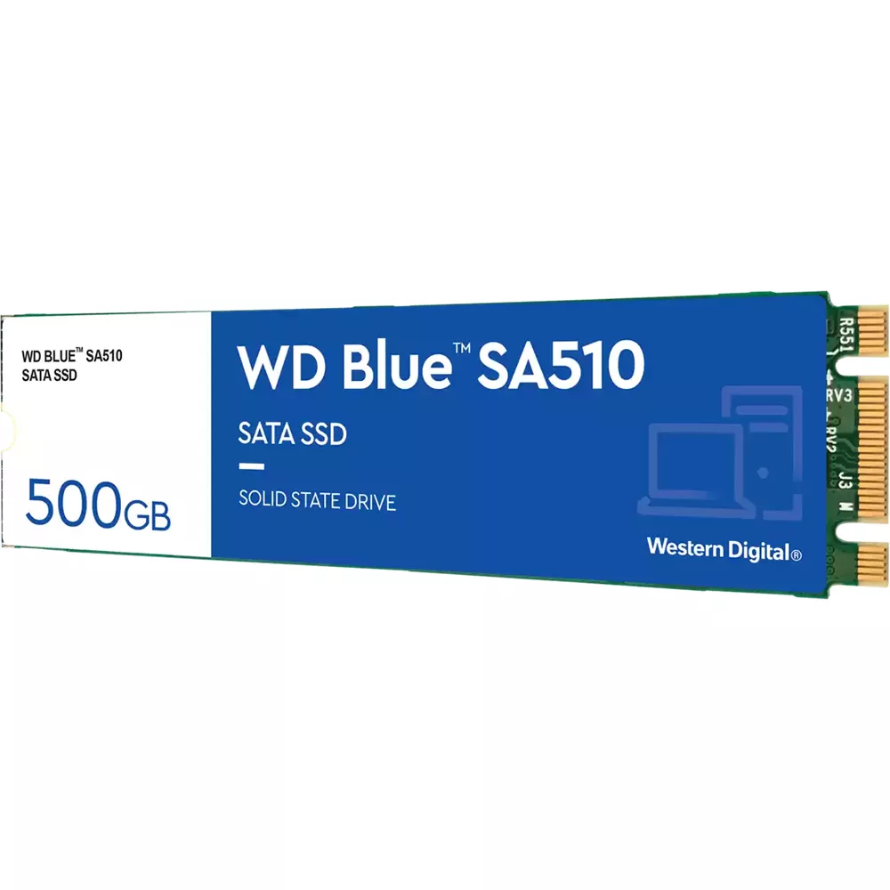 SSD 500GB WD Blue SA510 SATA - SATA III de 6 Gb/s, M.2 2280, hasta 560 MB/s - WDS500G3B0B