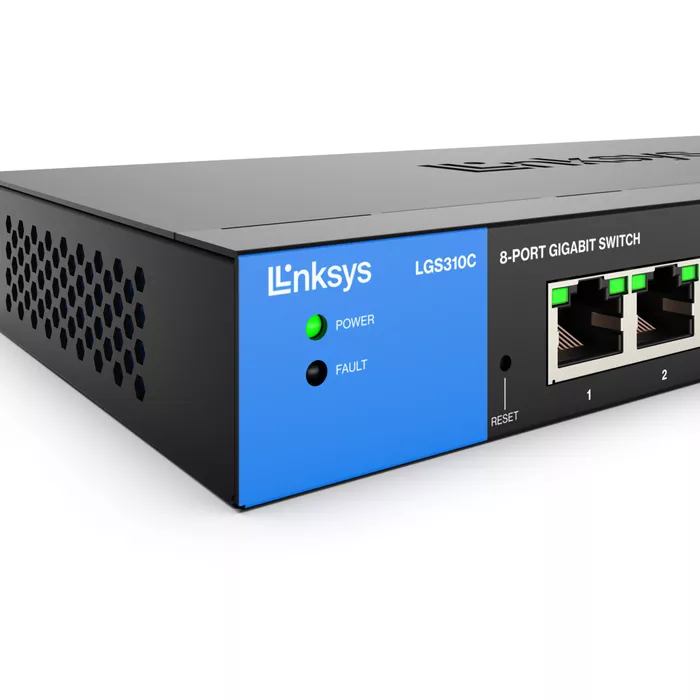 Switch 8 Puertos Linksys Business Managed Administrado LGS310C 8 port SFP+,  20 Gbps, QoS - LGS310C