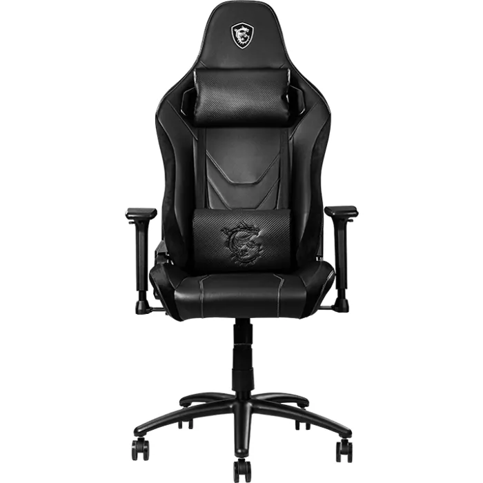 Silla Gamer Profesional MSI MAG CH130 X Reclinable Hasta 150Kg, Color negro, 2 cojines, marco de acero - MAG CH130X