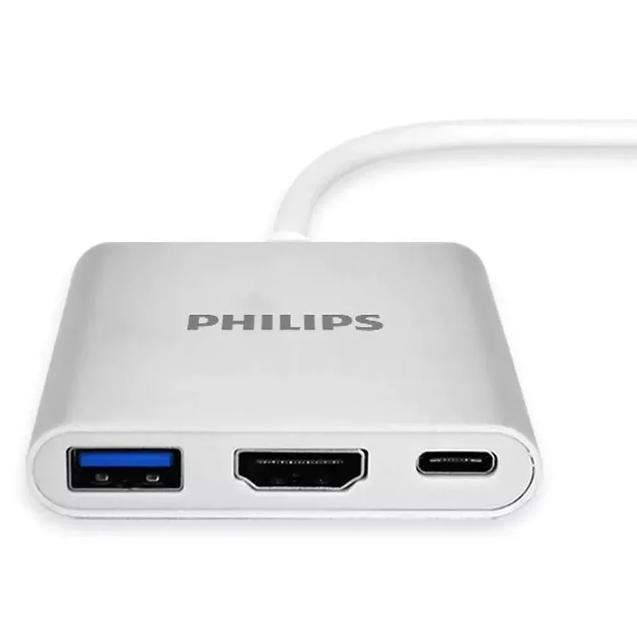 Adaptador Conversor Philips USB-C a HDMI USB 3 EN UNO - 79PHL6003G