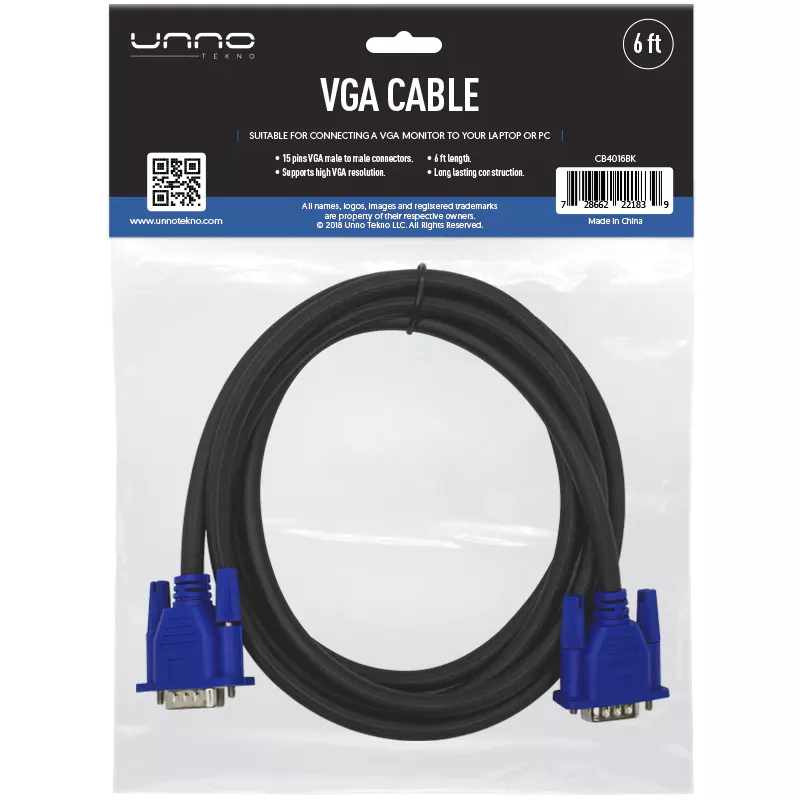 Cable VGA macho a macho 1.8 Mts - CB4016BK