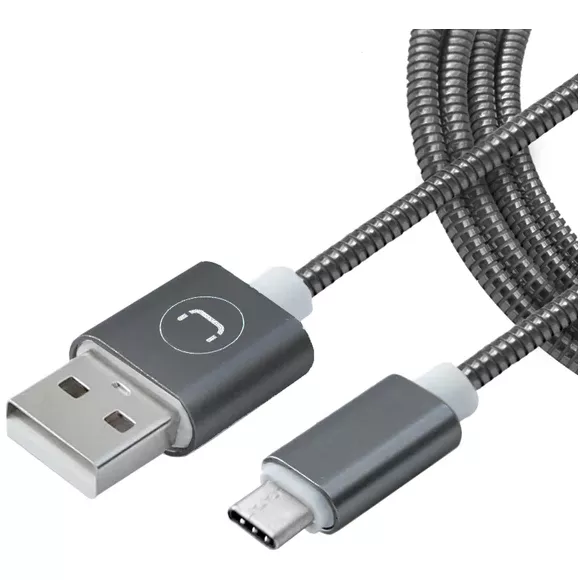 Cable de Acero Tipo C USB 2.0 DE 1 Mts carga y sincronización tipo C - CB4063GY