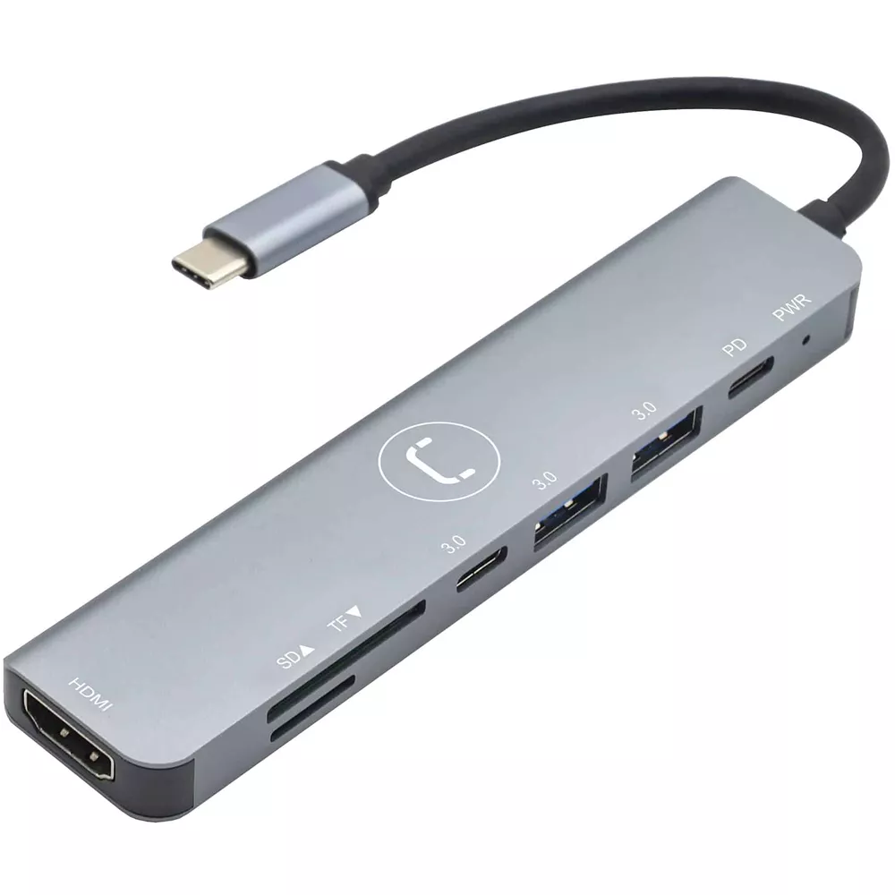 Adaptador de puerto múltiple USB C HUB de aluminio delgado 5 en 1 para /  XPS / PC Conduce a disipación , compatibilidad Sunnimix Adaptador de red