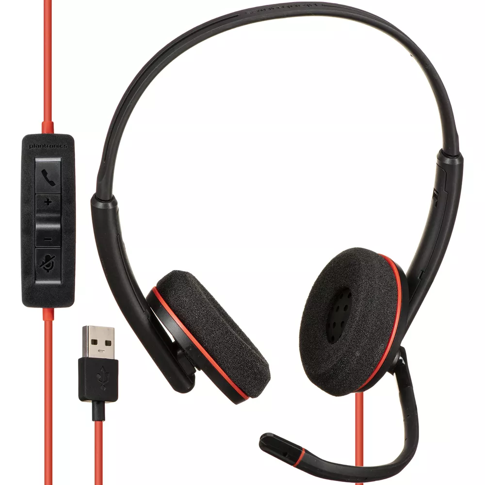 Audífonos Poly C3220, On-Ear, Conexión USB, Negro - 209745-101