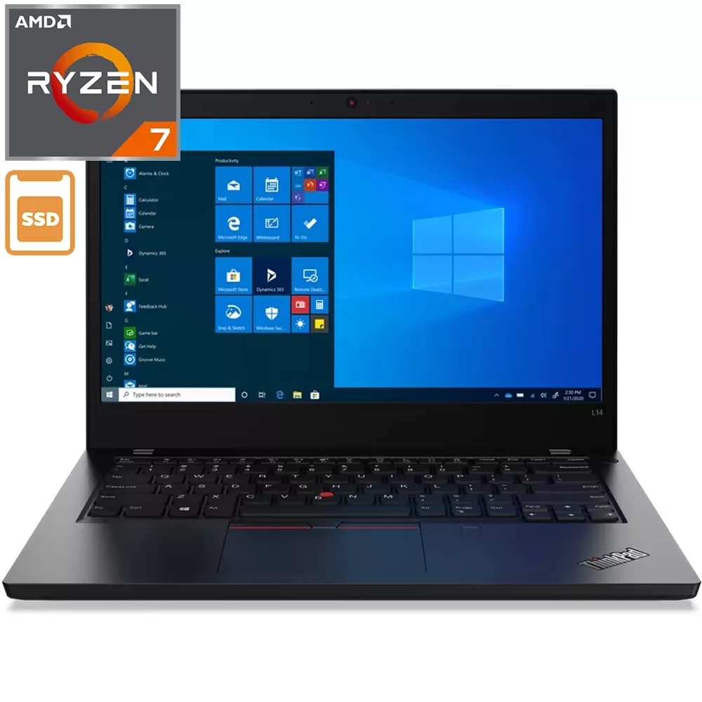 Notebook ThinkPad L14 Ryzen 7 PRO 16GB RAM 512GB SSD 14'' win10 pro pn 20X6S1EF00