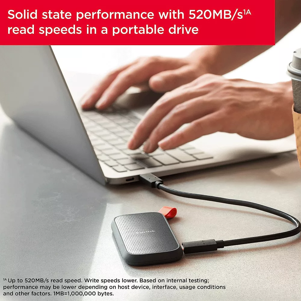 SSD 2TB Externo 2.5 Hasta 520 MB/s USB-C USB 3.2 Gen 2 SDSSDE30-2T00-G25