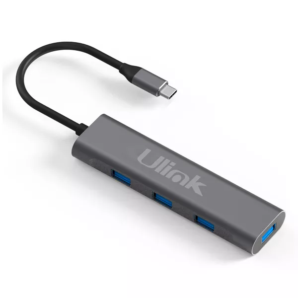 HUB USB C de 4 puertos USB 3.0 , aluminio / mod. UL-HUBC401 - 0060143