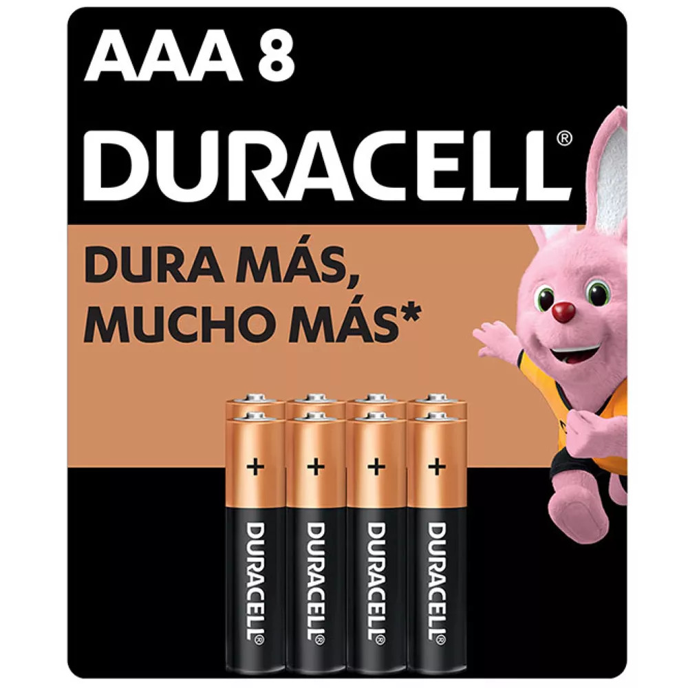 Pilas Alcalina Duracell CB AAA Pack de 8 unidades pila - S147DUCBAAA8