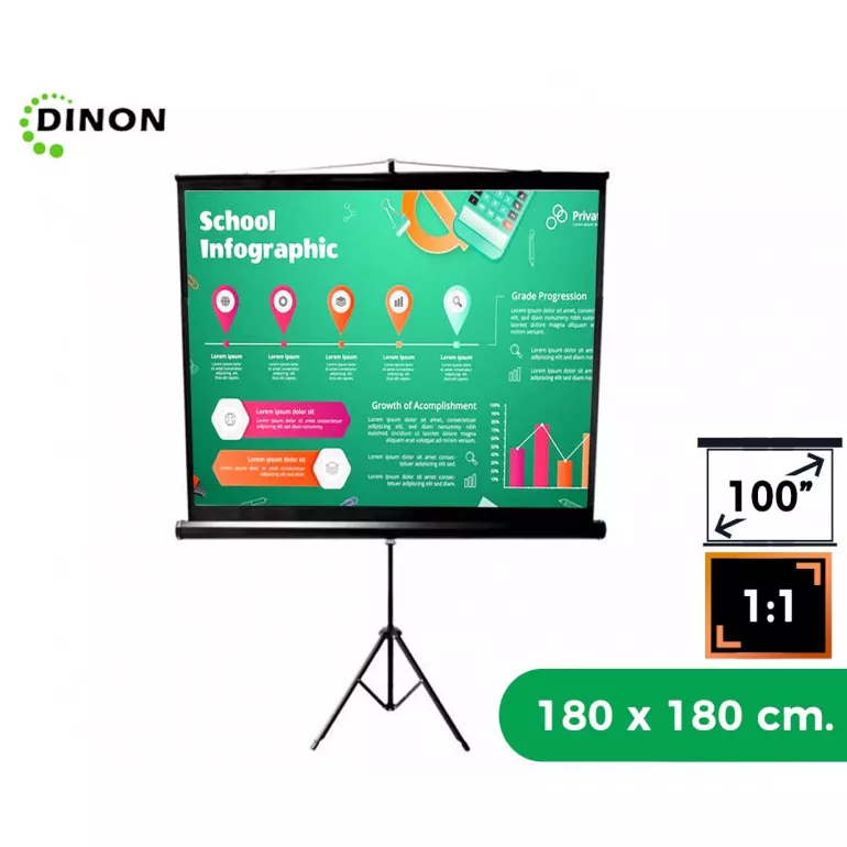 Telon Con Tripode Dinon Premium 1,80 X 1,80 M (100