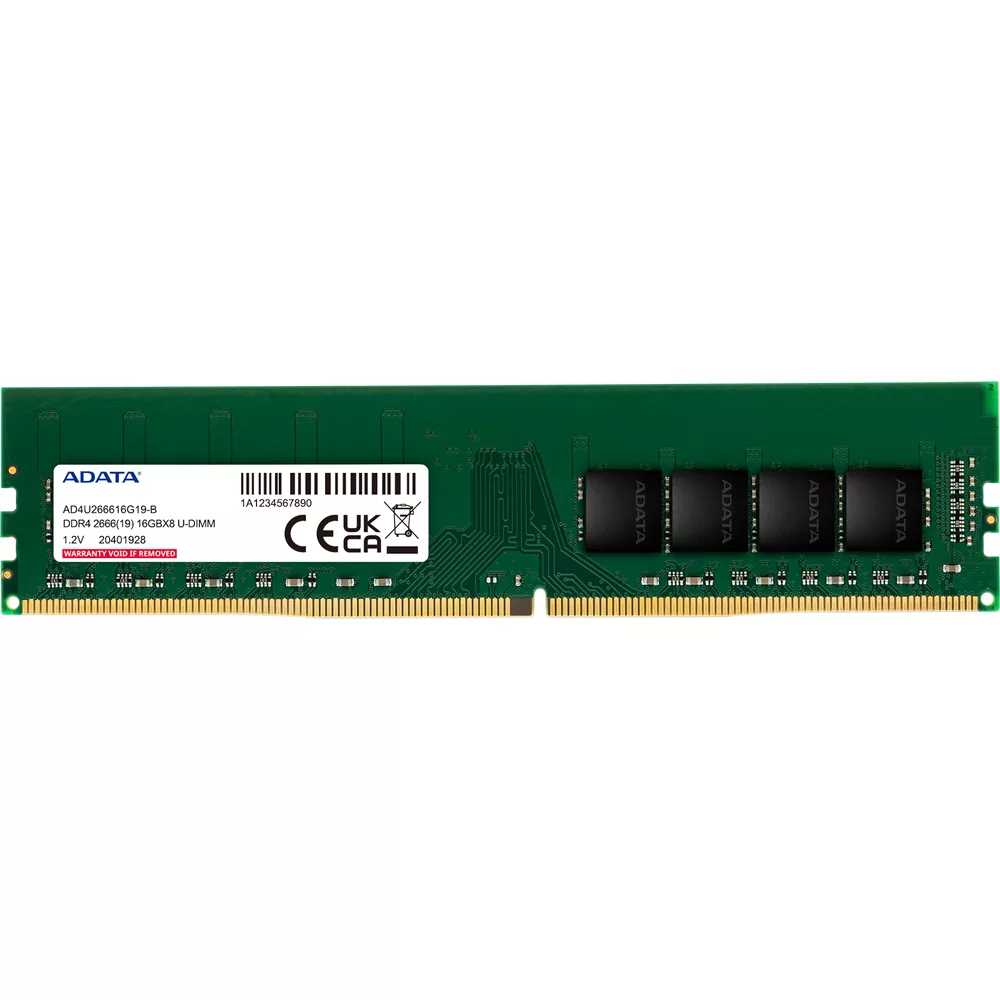 DIMM 4GB 2666MHz DDR4 U-DIMM RAM 1.2V - 4 GB - DIMM de 288 contactos - 2666 MHz / PC4-21300 - CL19 - 1.2 V - AD4U26664G19-SGN