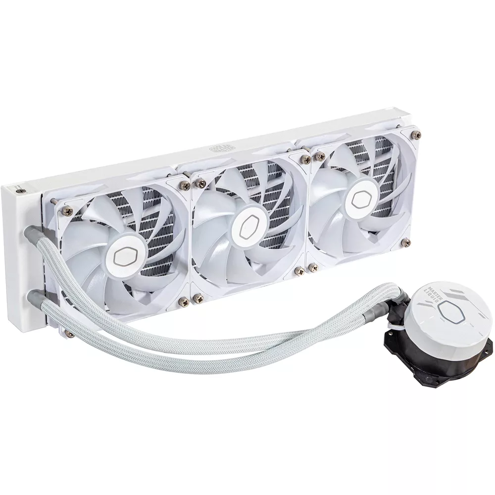 Refrigeración Líquida Cooler Master MasterLiquid 360L Core White / Blanco ARGB LGA1700/AM5, 120mm x3, 1750 RPM - MLW-D36M-A18PZ-RW