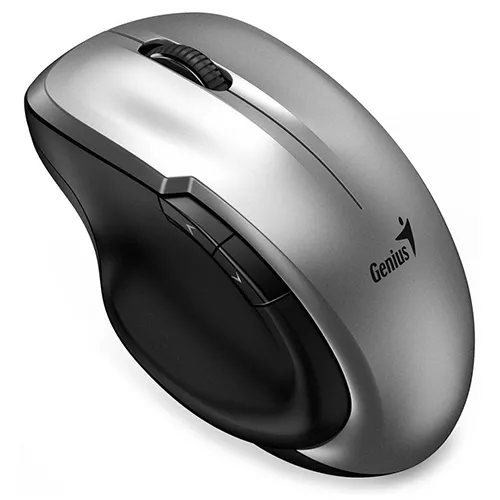 Mouse Inalámbrico Genius Ergo 8200S, Ergonomico, Receiver Tipo C 5 Botones Plateado  - 31030029404