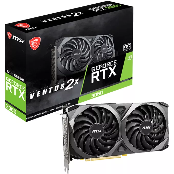 Tarjeta de Video Nvidia GeForce RTX™ 3060 VENTUS 2X 12G OC, 12GB GDDR6, 192-bit - 824142240106