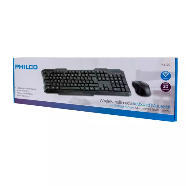 Combo Kit Teclado Mouse Alambrico Philco Diseño Ergonómico - 29PLCK4500 