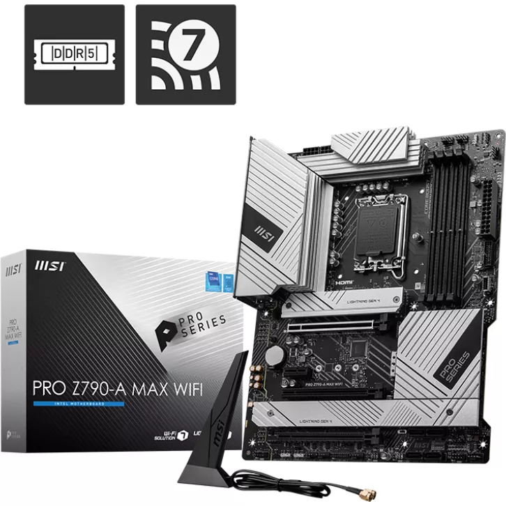Tarjeta Madre PRO Z790-A MAX WIFI Intel LGA 1700, DDR5, ATX, WiFi 7 - PRO Z790-A MAX WIFI