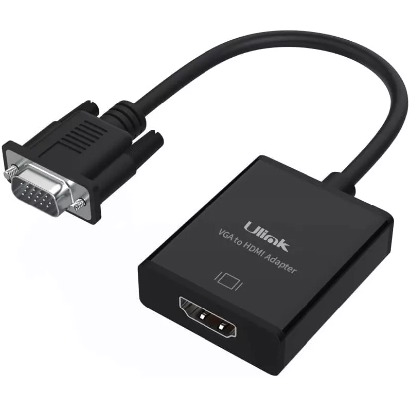 Adaptador VGA Macho a HDMI Hembra  Audio Portable cable 20cm  - 0140054