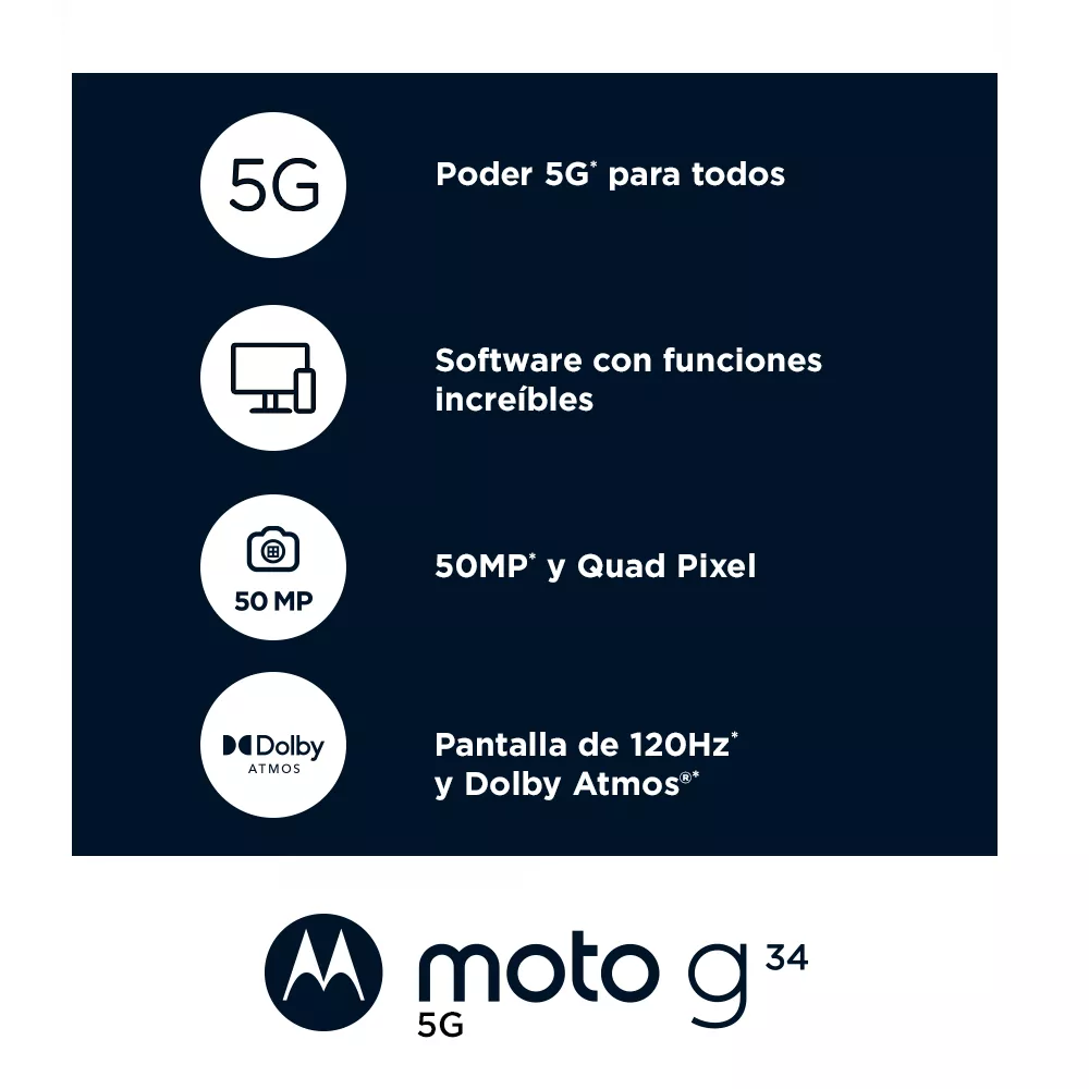 Celular Moto G34 Verde Oceano 8GB+256GB