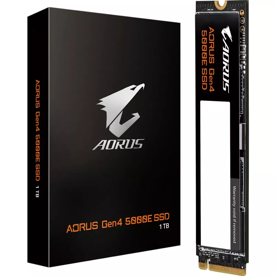 SSD 1TB M.2 NVMe AORUS Gen4 5000E PCIe 4.0 5000 MB/s / 4,600MB/s - AG450E1024-G