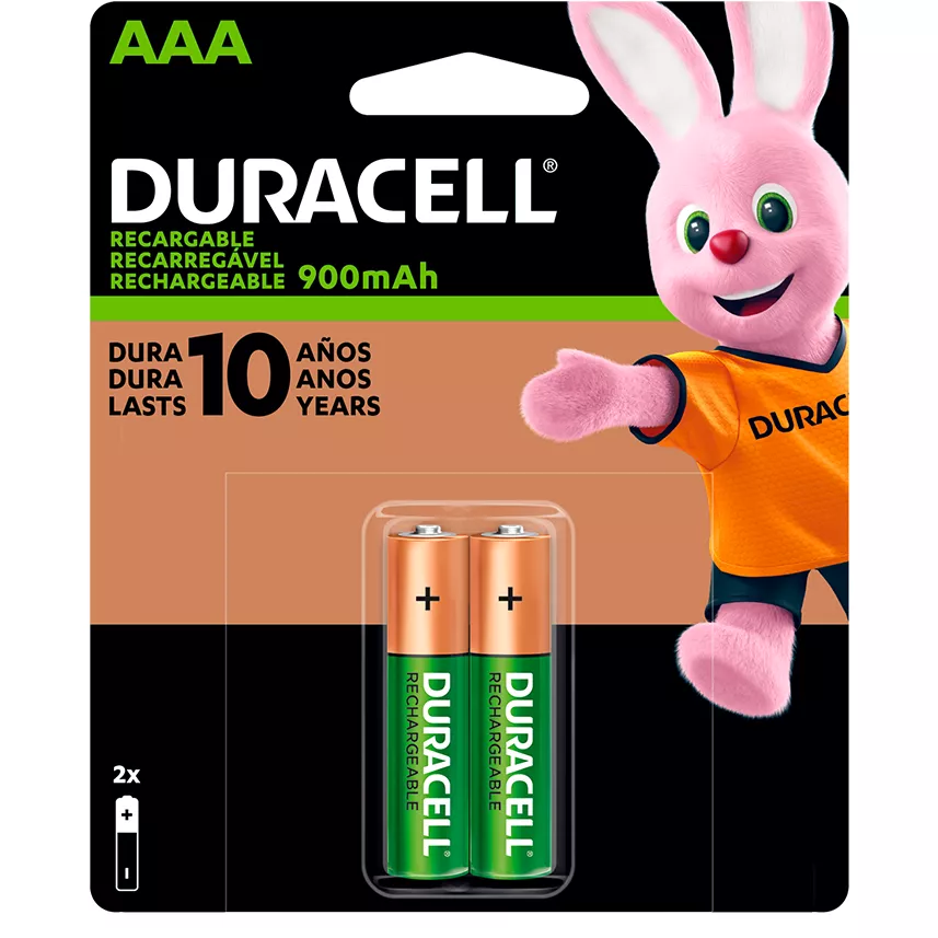 Pack 2 pilas AAA recargables de 850mAh Duracell - S147DUNLAAA2