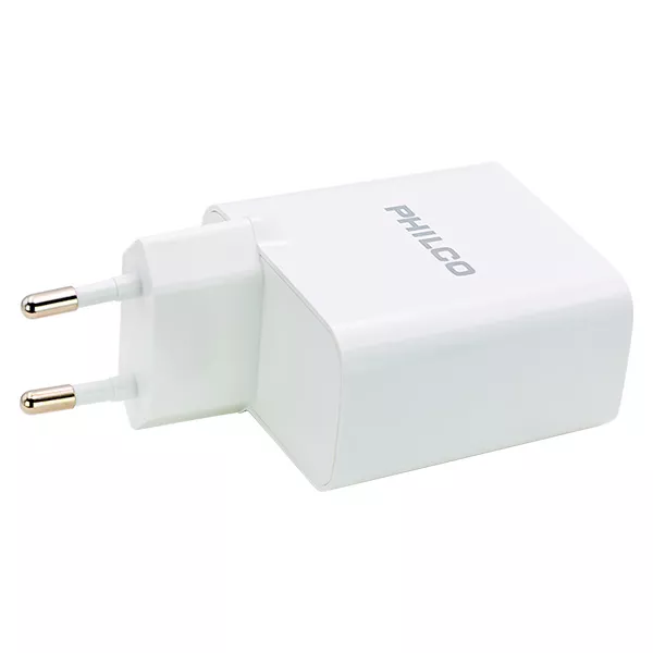 Cargador Súper Rápido Philco, USB 3.0, 30W, Blanco - 79220QC630 